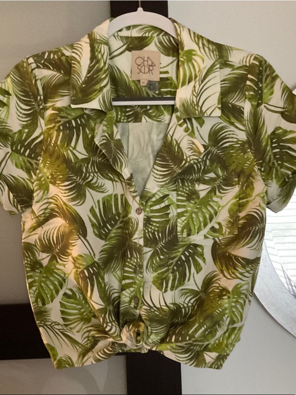 Chaser Floral Print Tie Shirt